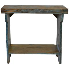 Antique Painted Pine Water Bench