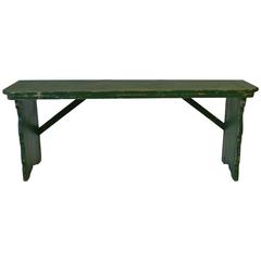 Antique Painted Pine Bench