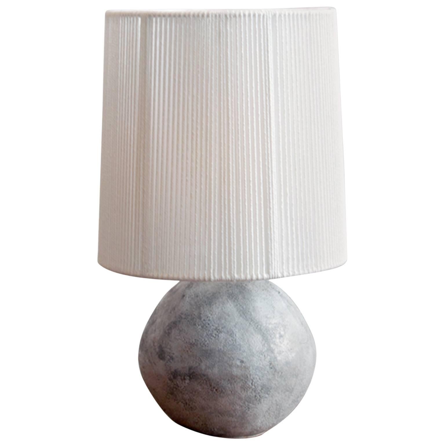Bolo Ceramic Table Lamp with Custom Lampshade  For Sale