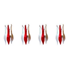 Large wall lighting Murano glass leave , Italy 2000