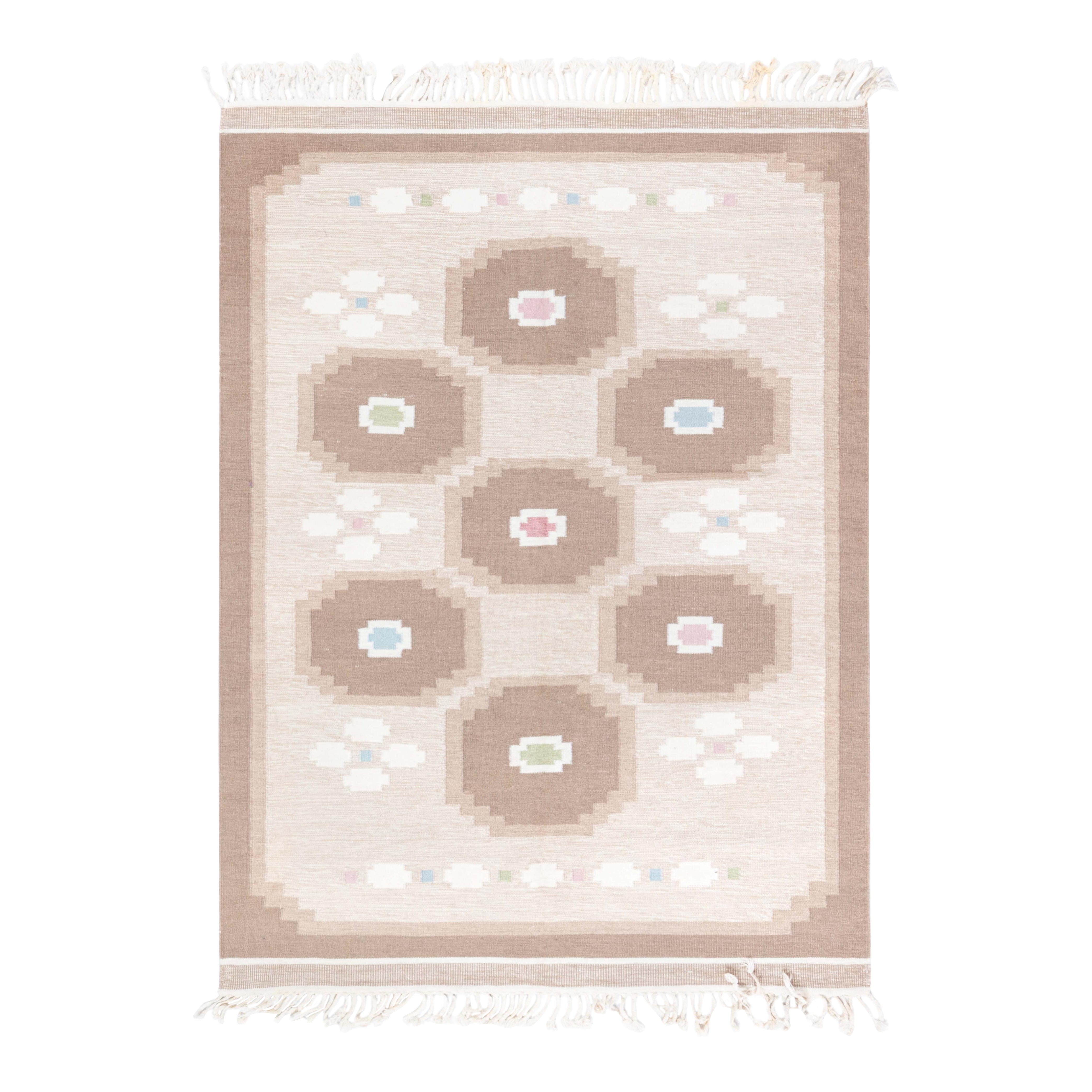 Doris Leslie Blau Vintage Swedish Flat-Weave Rug For Sale