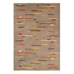 Doris Leslie Blau Midcentury Art Deco Handmade Wool Rug