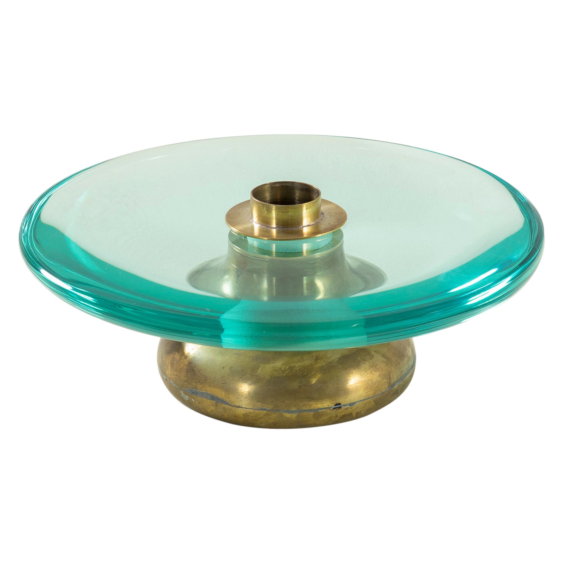 20th Century, Fontana Arte Glass Centerpiece