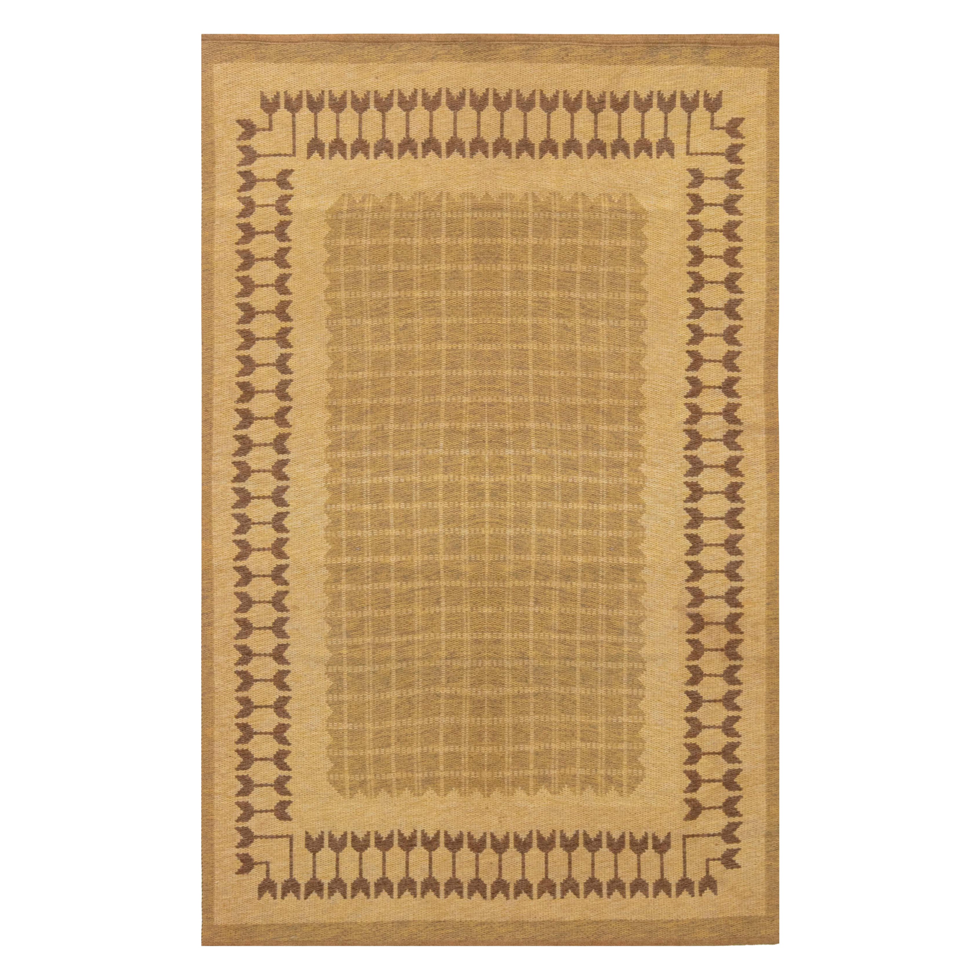 Doris Leslie Blau Midcentury Swedish Double Sided Flat-Weave Rug