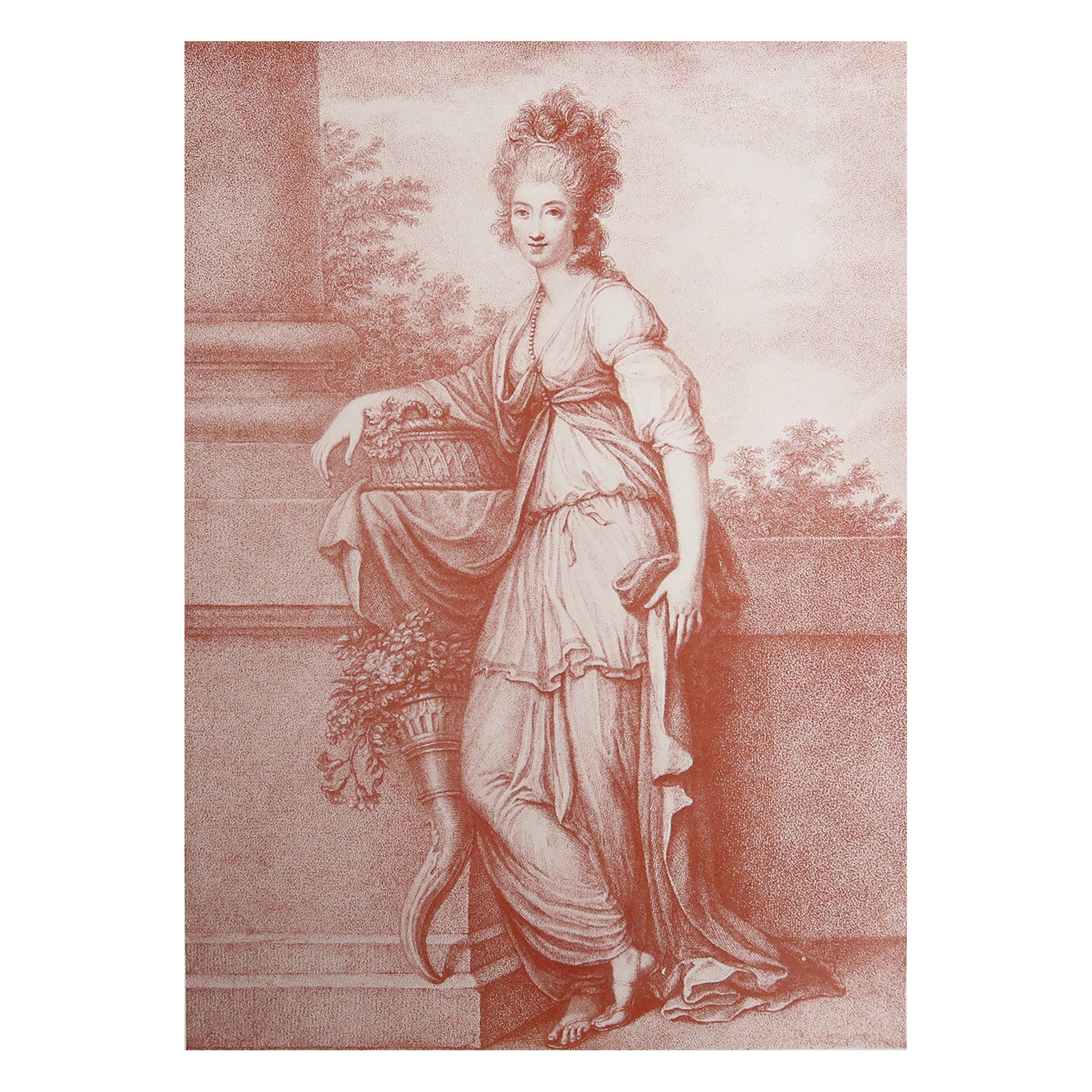Antique Neo-Classical Bartolozzi Print. 1907