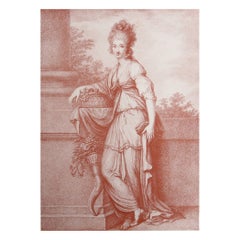 Antique Neo-Classical Bartolozzi Print. 1907