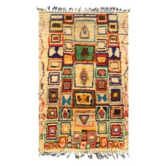 Doris Leslie Blau Midentury Moroccan Handmade Wool Cotton Rug