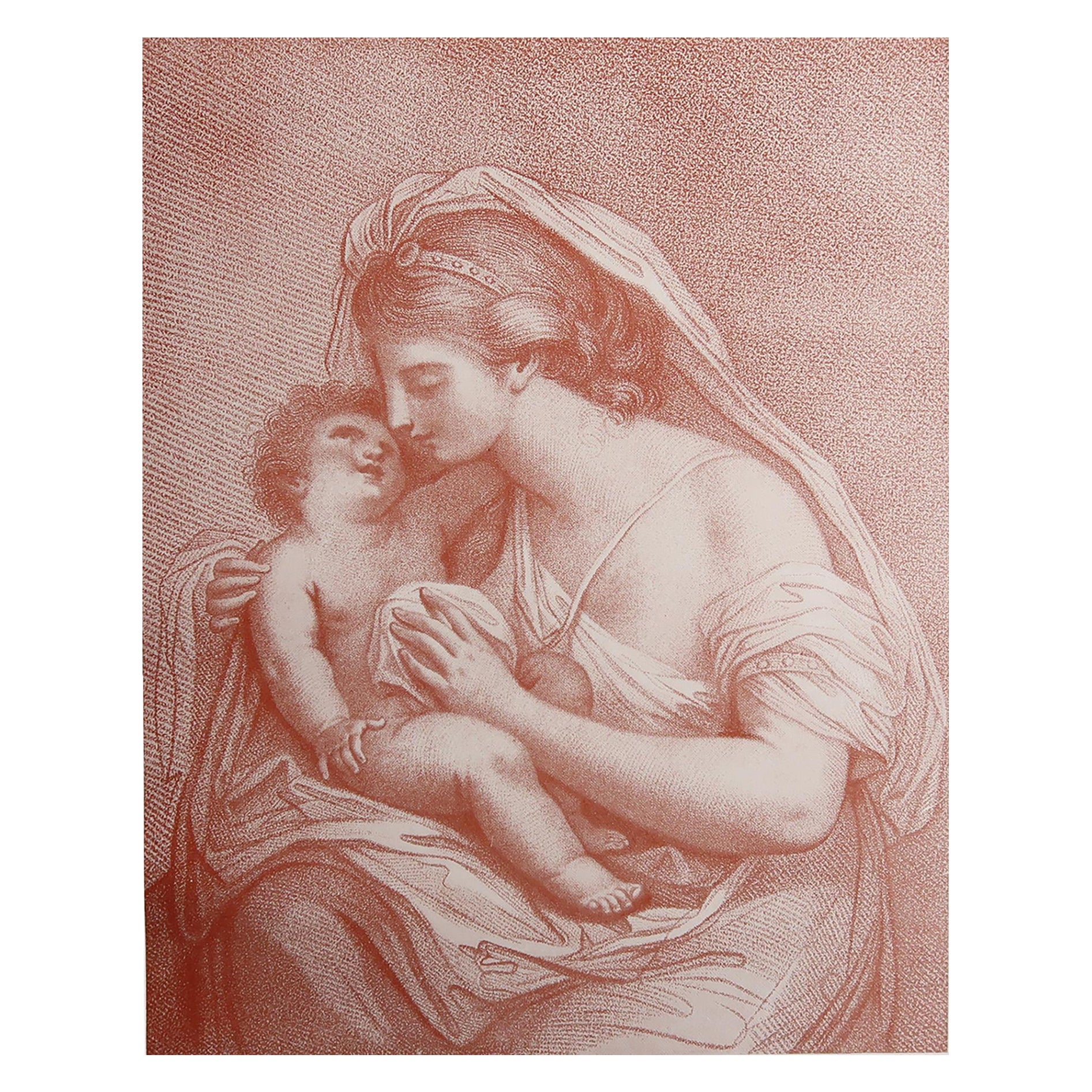 Antique Neo-Classical Bartolozzi Print. 1907