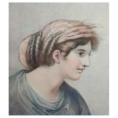Antique Neo-Classical Bartolozzi Print of Ceres. 1907