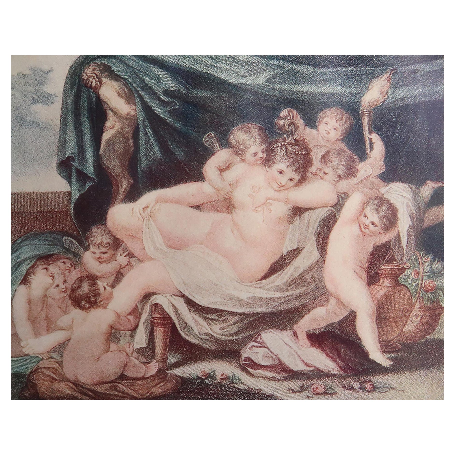 Antique Neo-Classical Bartolozzi Print of Venus. 1907 For Sale