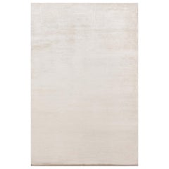 Contemporary Solid Beige Wool Rug by Doris Leslie Blau