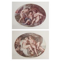 Pair of Antique Neo-Classical Bartolozzi Prints. 1907