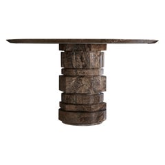 GAIA Round Dining Table Polished - Marble by Contemporary Design Works