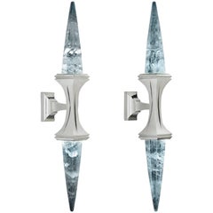 Rock Crystal Wall Sconces by Alexandre Vossion
