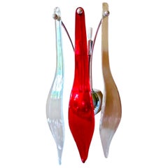 Large wall lighting Murano glass leave , Italy 2000