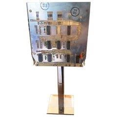 Alain Vilatou - Cubic” lamp printed circuit boards and metal 1990