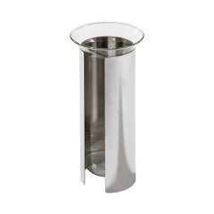 20th Century, Enzo Mari Vase Model Camicia in Glass and Aluminum '60s