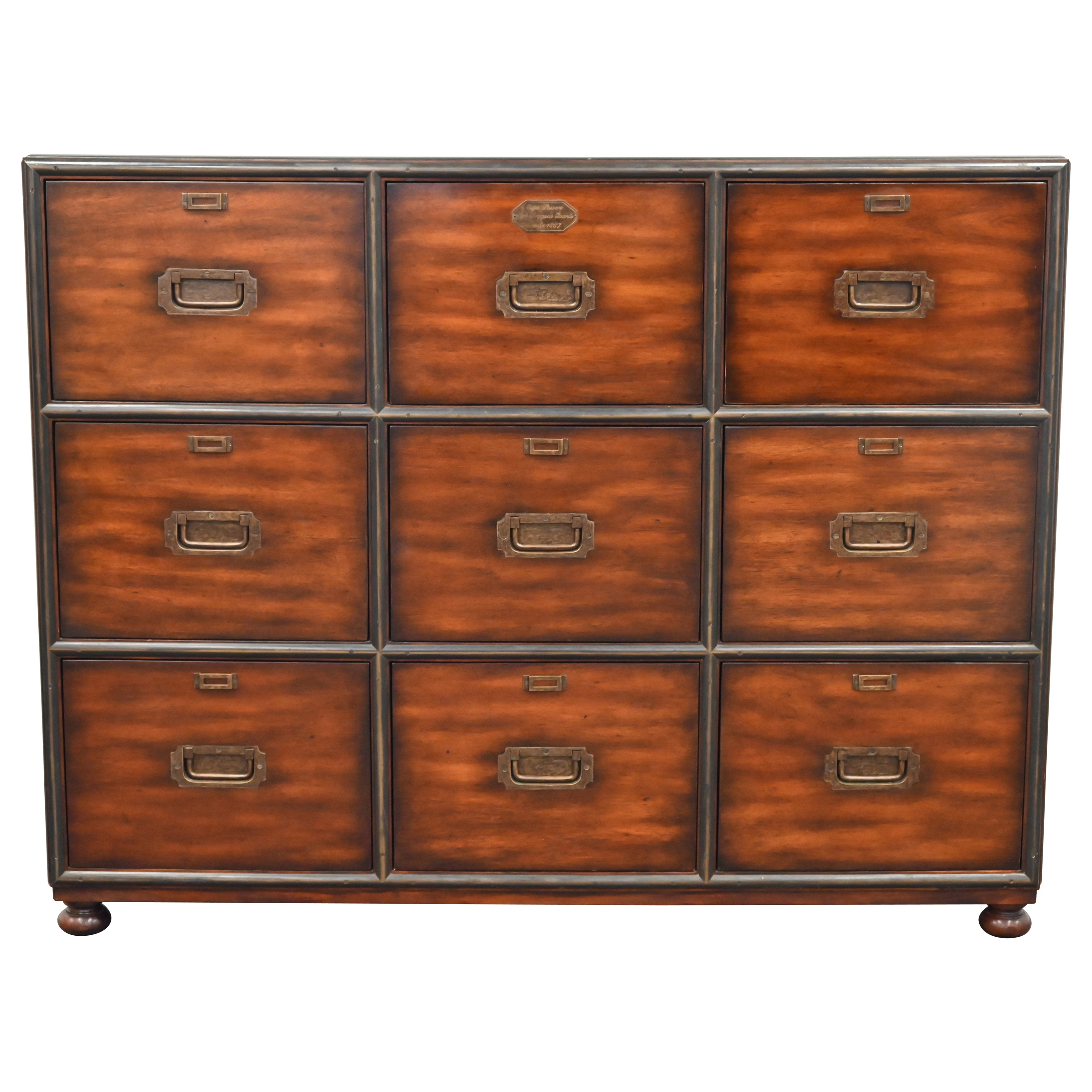 Theodore Alexander Walnut Chest of Drawers with Filing Cabinet, 21st Century For Sale