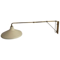 Mid-Century Modern Beige Brass Wall Lamp, 1950s, Italy