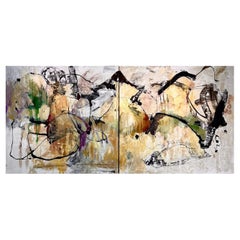 "Climb It, " 2024 Abstract 9.5Ft. Oil Painting by Kathi Robinson Frank