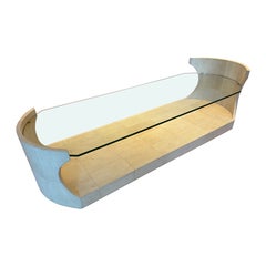 Mesa baja R & Y Augousti Paris de piel de raya y cristal