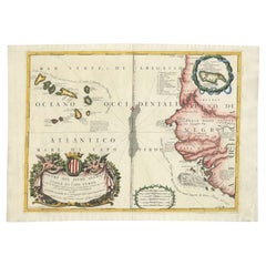 Map of Cape Verde and the Mouth of the River Niger by Coronelli, 1691
