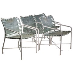 Set of Four Vintage  Brown Jordan Patio, Poolside Garden Chairs