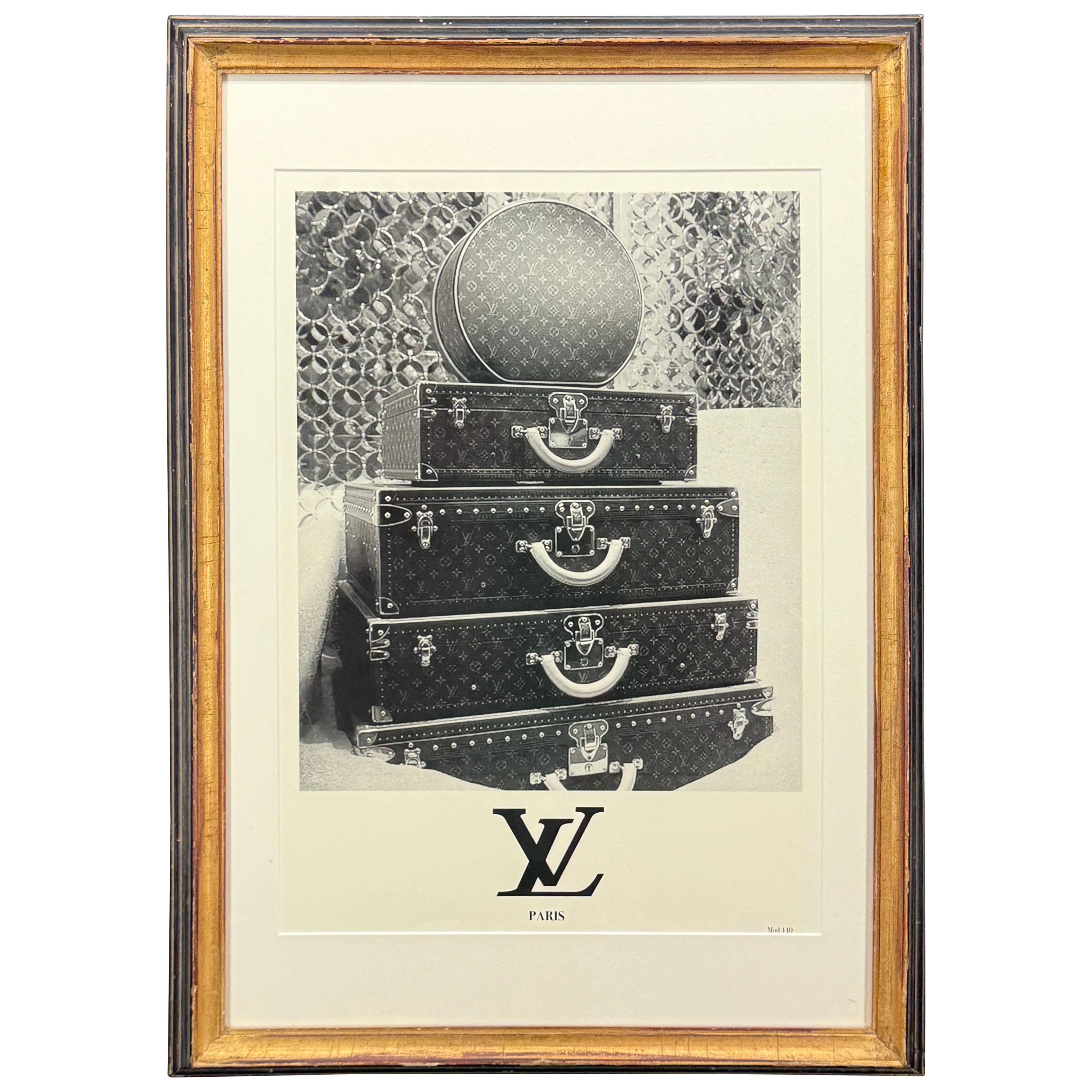 Louis Vuitton Trunks Suitcases Monogram Art Print Framed