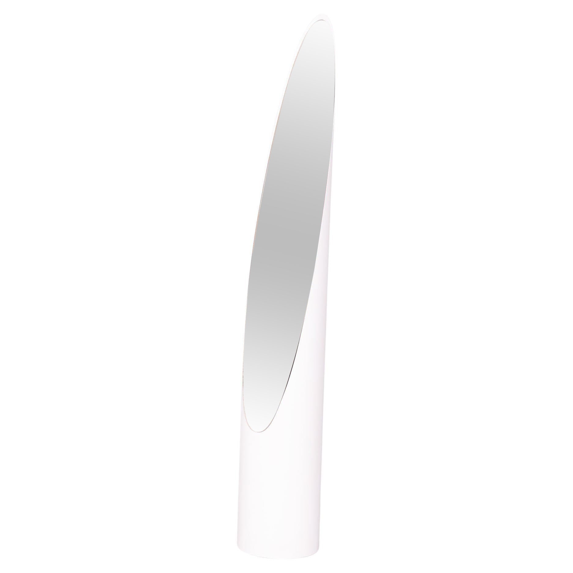Original Mid-Century Floor Mirror, by Roger Lecal, Plastic, France, 1970s For Sale