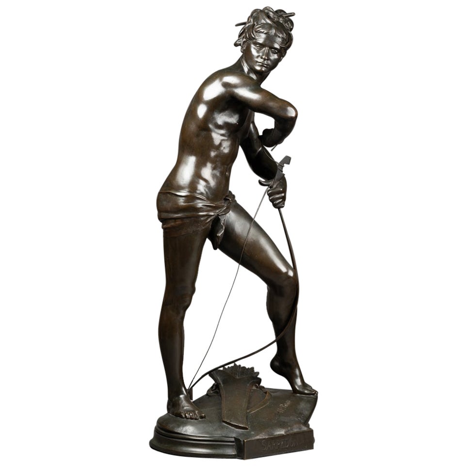 Henri PEINTE (1845-1912) : "Sarpedon", patinated bronze sculpture C.1890 For Sale