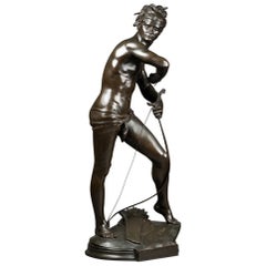Henri PEINTE (1845-1912) : "Sarpedon", patinated bronze sculpture C.1890