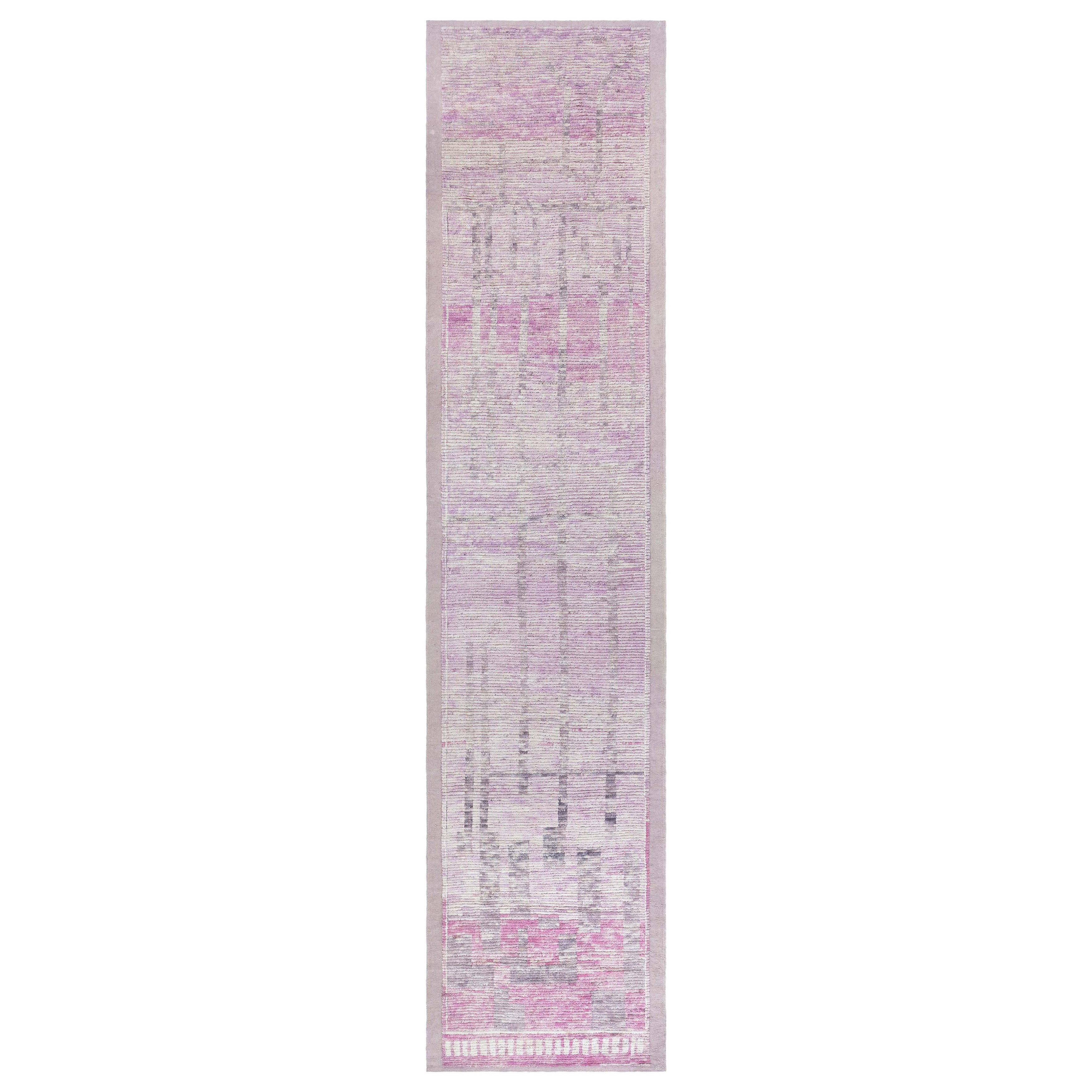 Modern Moroccan Hand-Knotted Runner by Doris Leslie Blau