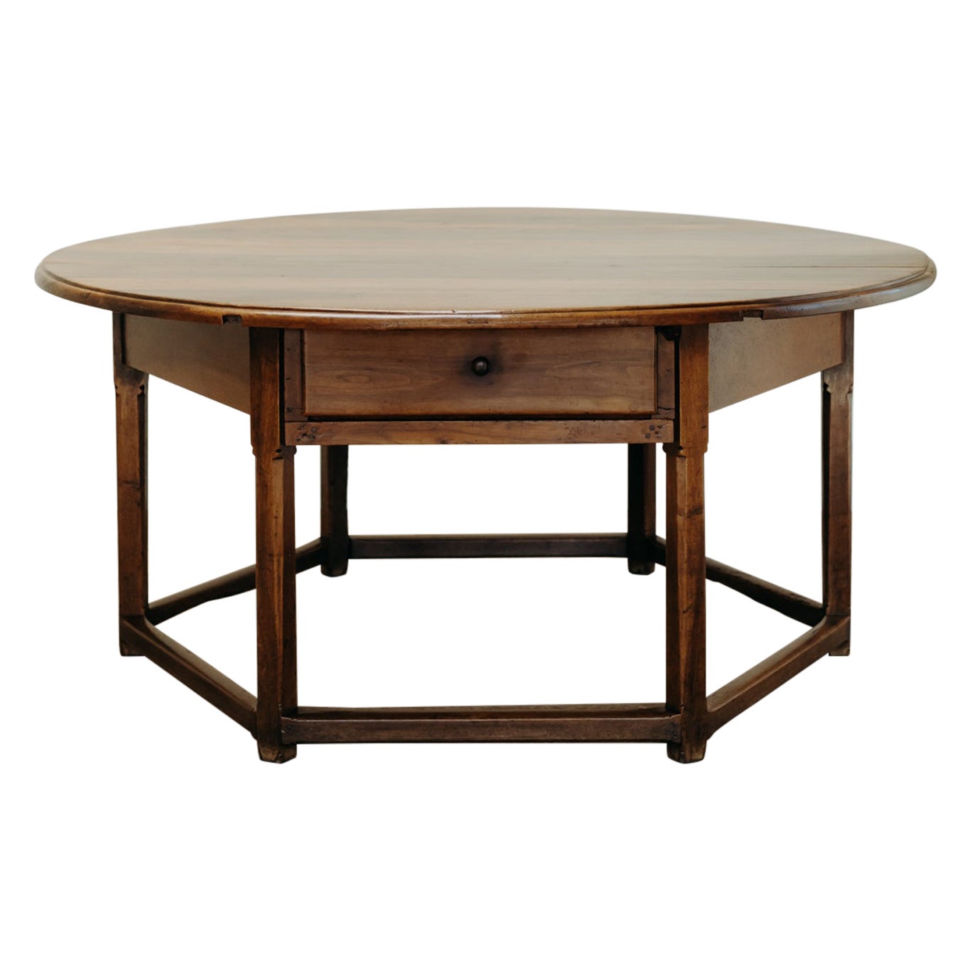 xl 19th century Spanish fruitwood occasional table For Sale