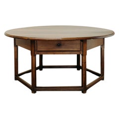 xl 19th century Spanish fruitwood occasional table