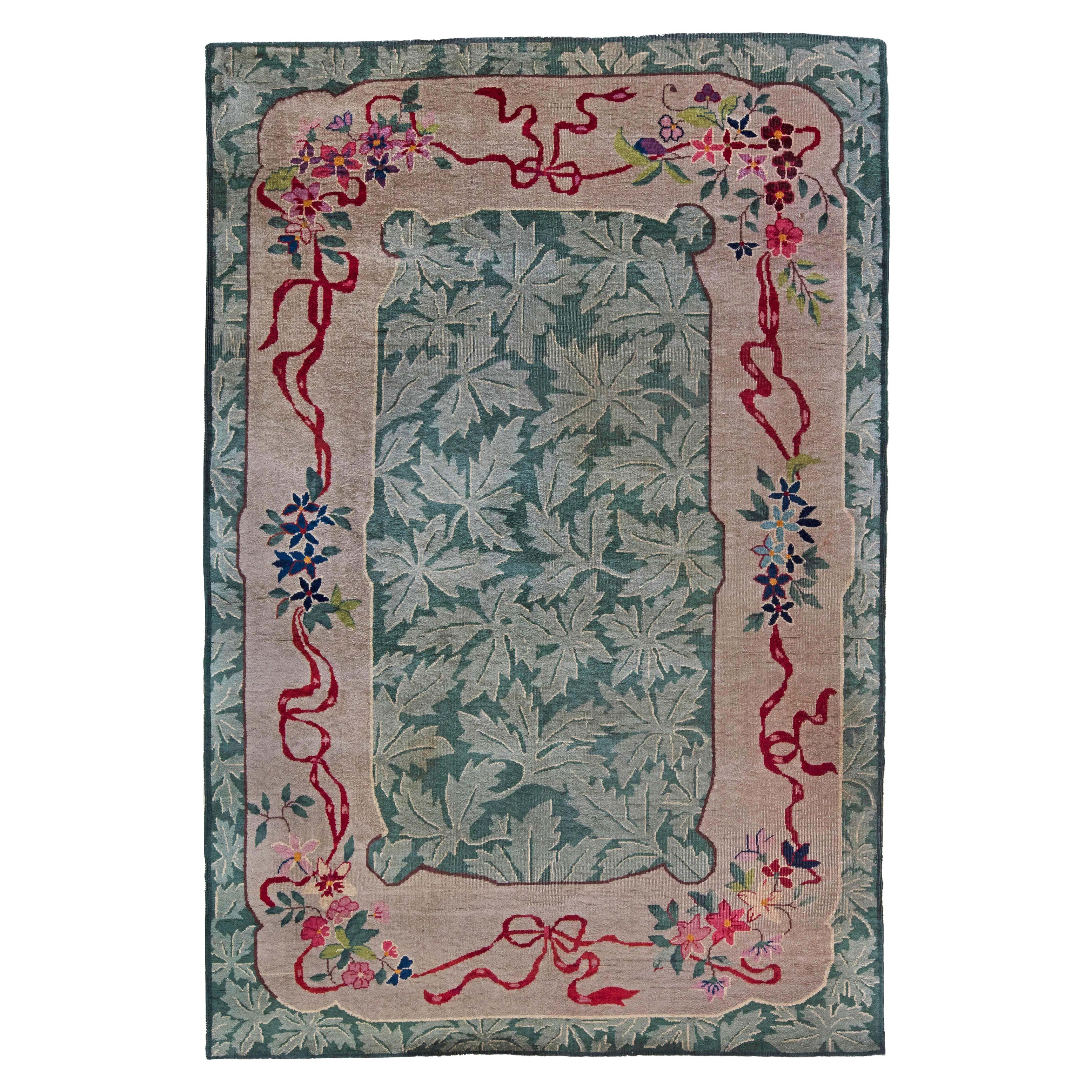 Doris Leslie Blau Midcentury Art Deco Chinese Handmade Wool Rug