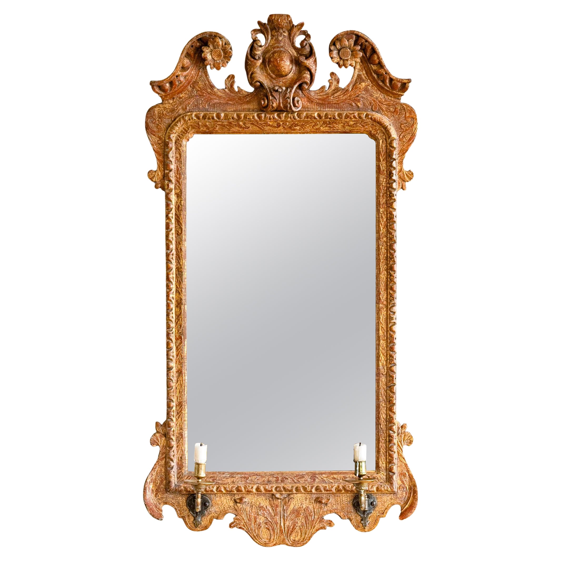 Fine 18th Century George II Gilt Wood Mirror For Sale