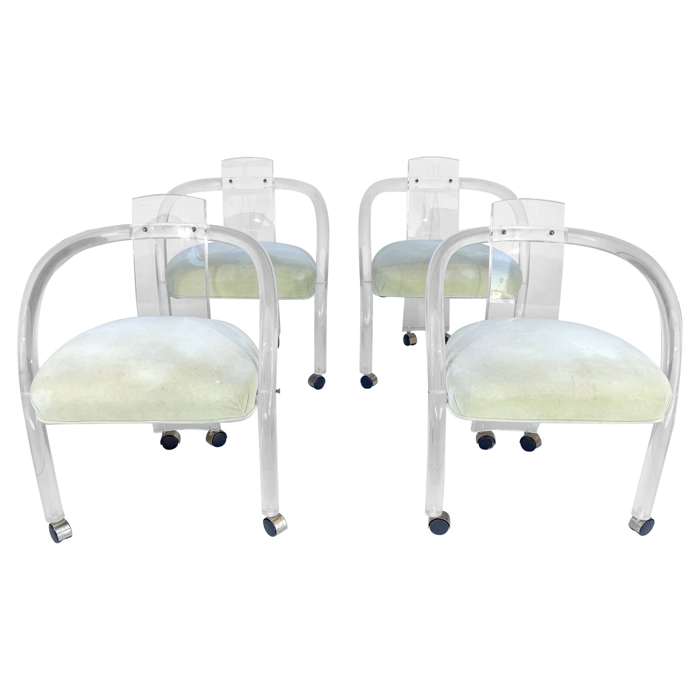 Vintage Lucite Dining Chairs Set of 4
