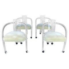 Vintage Lucite Dining Chairs Set of 4