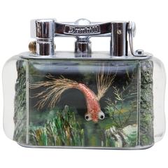 Mid-Century Modern Chrome Dunhill Aquarium Table Lighter