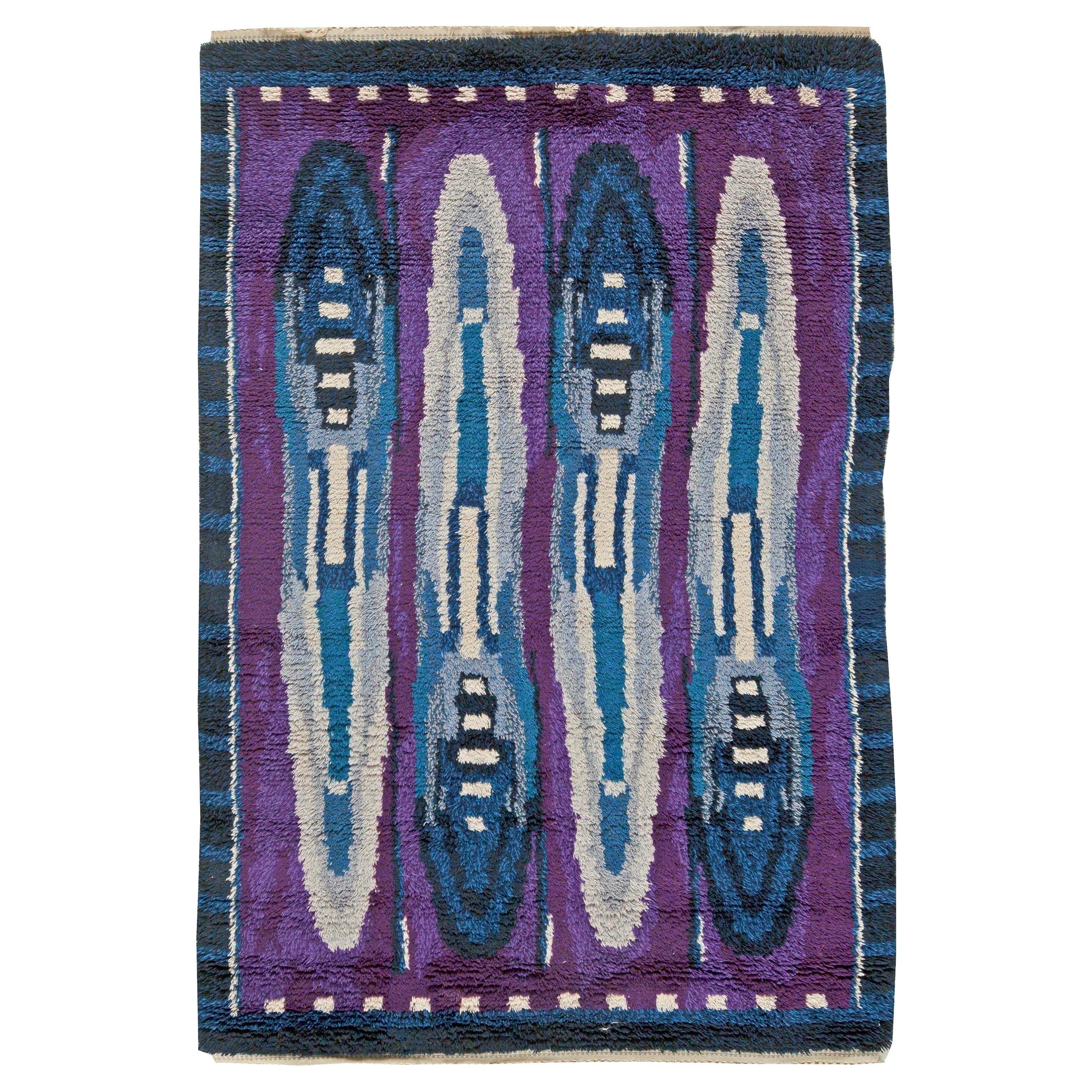 Doris Leslie Blau Vintage Scandinavian Rya Rug