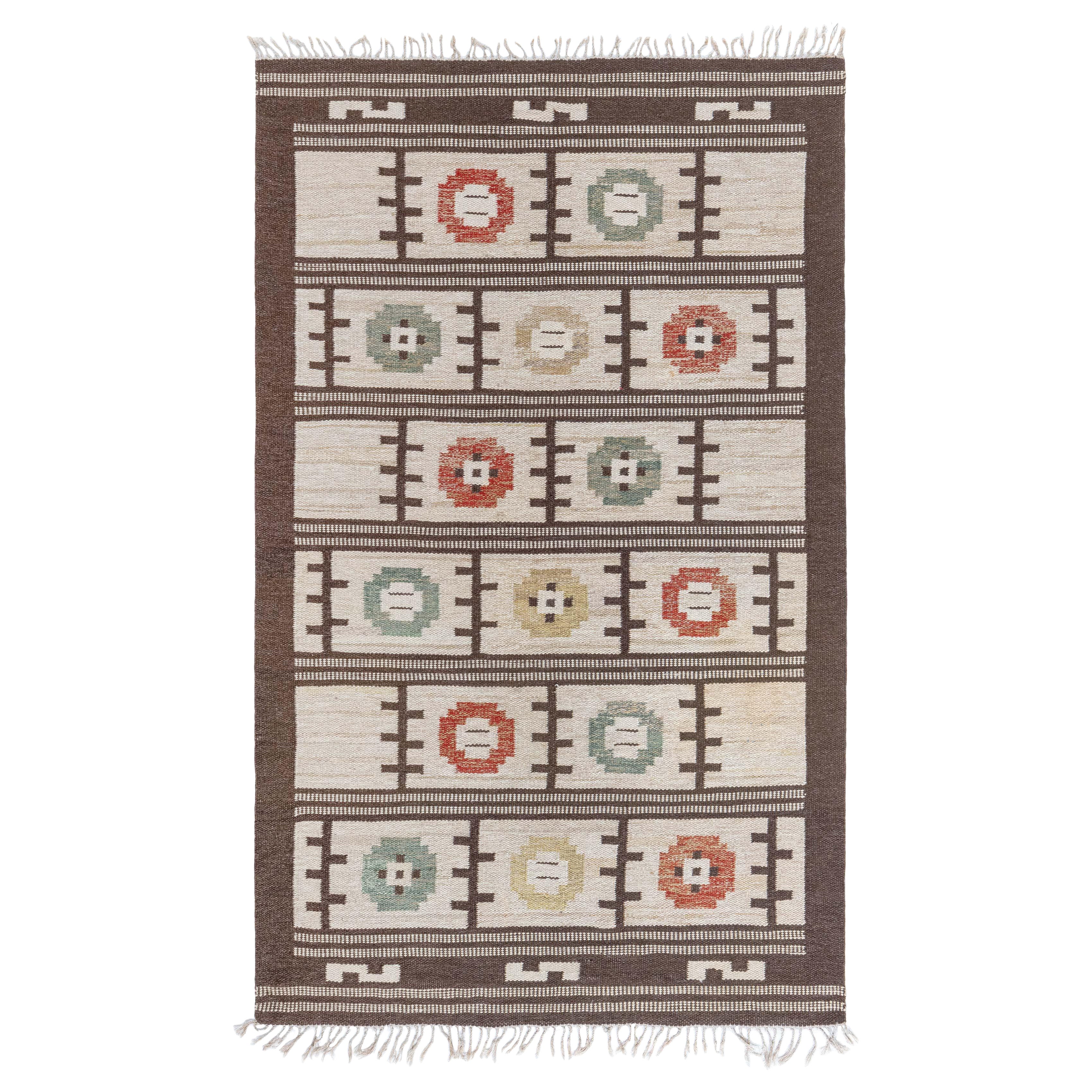 Doris Leslie Blau Vintage Swedish Flat Woven Rug