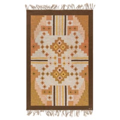 Doris Leslie Blau Vintage Swedish Flat-Weave Rug by Mary Sanberg, Signed MS