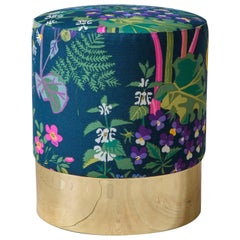 Azucena Stool in Linen Textile