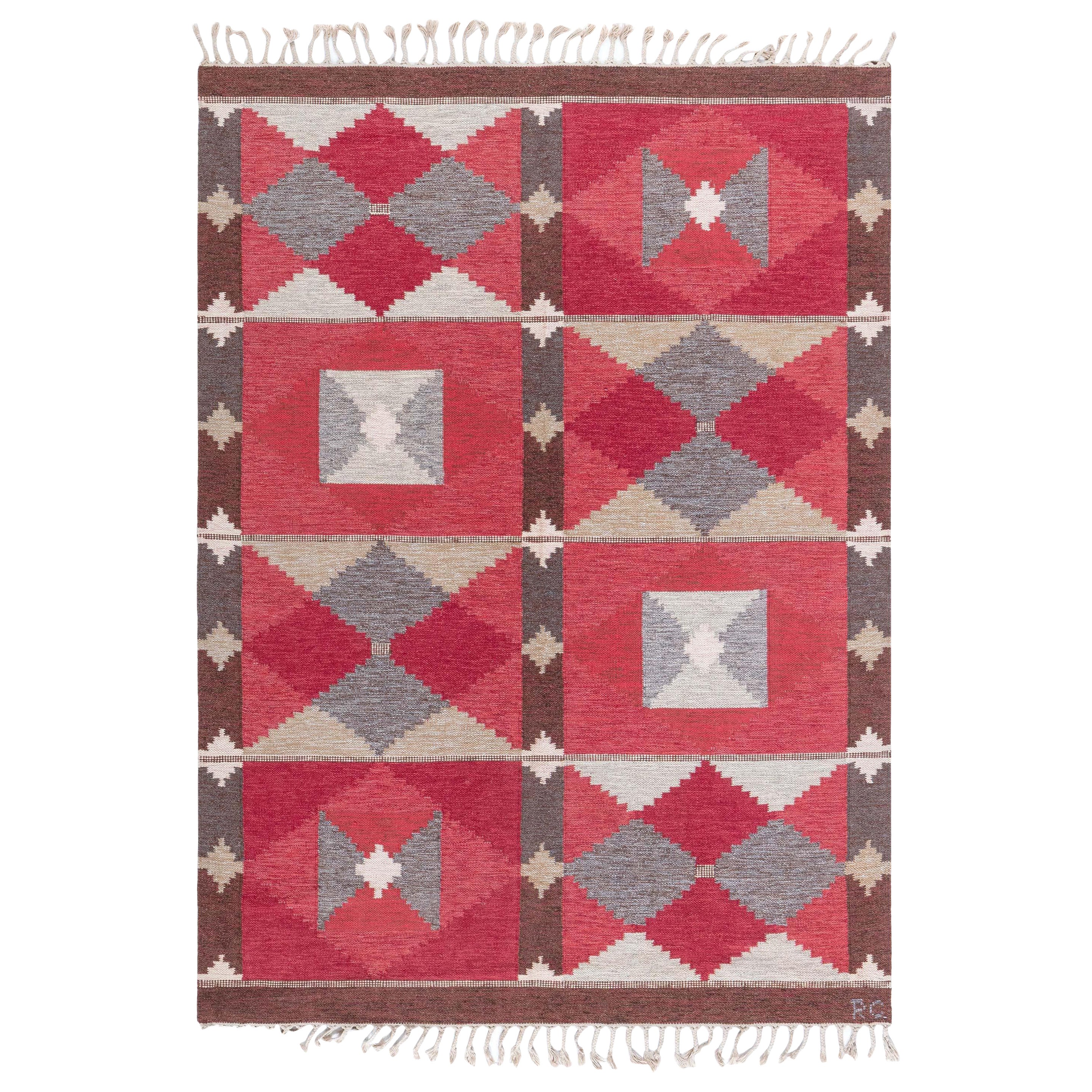 Doris Leslie Blau Vintage Swedish Flat-Weave by Rakel Carlander
