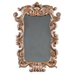 Antique A Tuscan 18th Century Silver Gilt Mirror