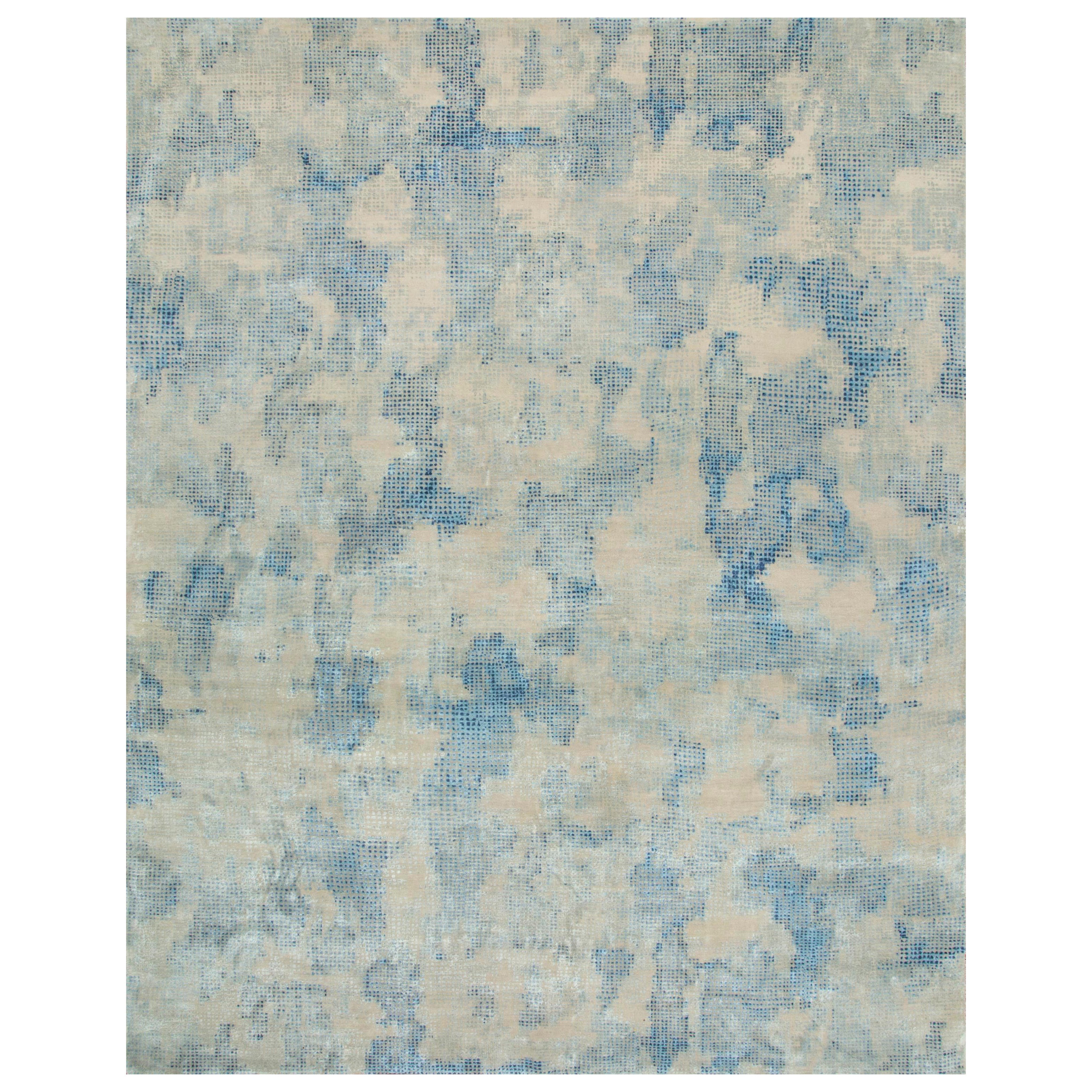 Jaipur Rugs Oyster & Medium Sky Blue 240X300 cm Hand Knotted Carpet