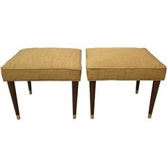 Pair of Mid-Century Upholstered Benches 7