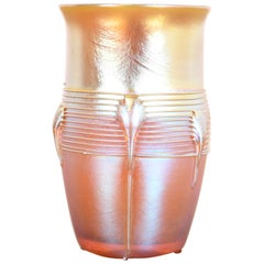Louis Comfort Tiffany Favrile Iridescent Art Glass Cabinet Vase