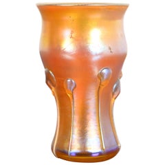 Louis Comfort Tiffany Favrile Iridescent Art Glass Tadpole Vase