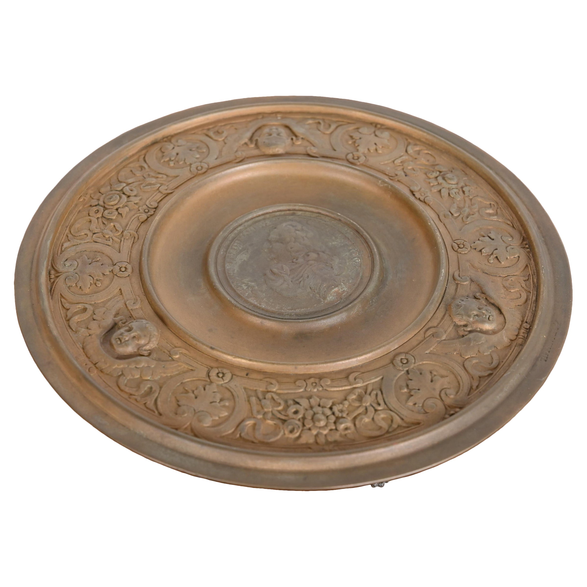 Tiffany & Co. Antique Victorian Bronze Footed Centerpiece Dish or Tazza